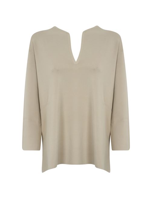 Maglia Sottile in viscosa crepe neutro MAX MARA LEISURE | 2426366037600001